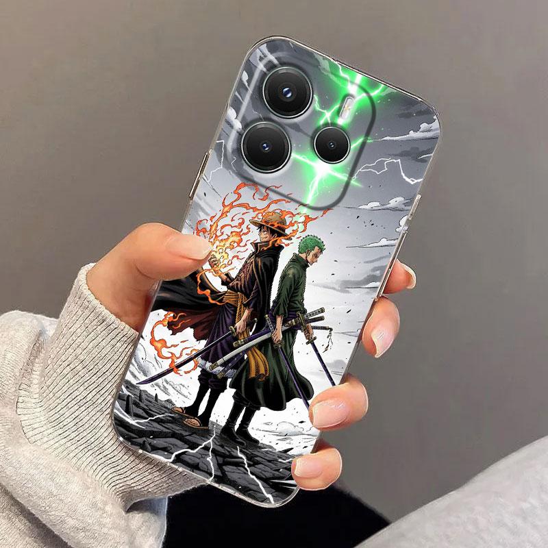 Luffy Zoro Anime One Pieces Case For Xiaomi Redmi Note 15 14 13 12 11 10 Pro Plus Cover For Redmi 15C 15 14C 13C 12C Phone Cases