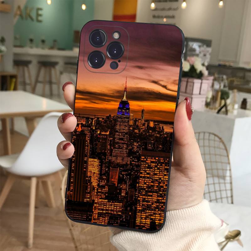 New York City Times Square Phone Case For iPhone 14 11 12 13 Mini Pro Max 8 7 6 6S Plus X SE 2020 XR XS Funda Case