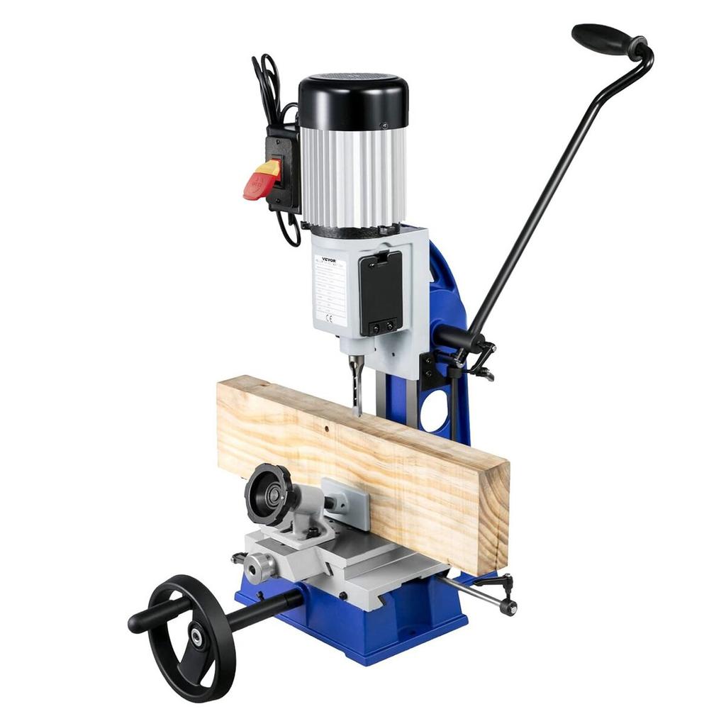 Table Mortiser, 1/2 HP, 1700 RPM, Bench Drill Press with Movable Workbench, Hollow Mortiser, for Drilling Round, Square, or Special Square Holes In