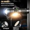 Rechargeable Magnetic Super Bright Flashlight with COB Side Light Long Range Zoom 16Hrs Runtime Waterproof for Camping