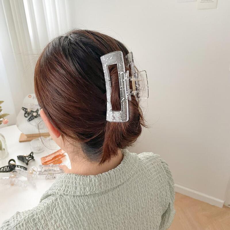 Letrady Women's Square Casual Transparent Hair Clip