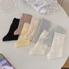 Summer Socks Women 76% Lyocell Silk Thin Breathable Solid Color Long Socks Korean Style Casual Streetwear Middle Tube Socks Sox