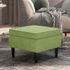 VidaXL Stool with Wooden Legs, Light Green Velvet