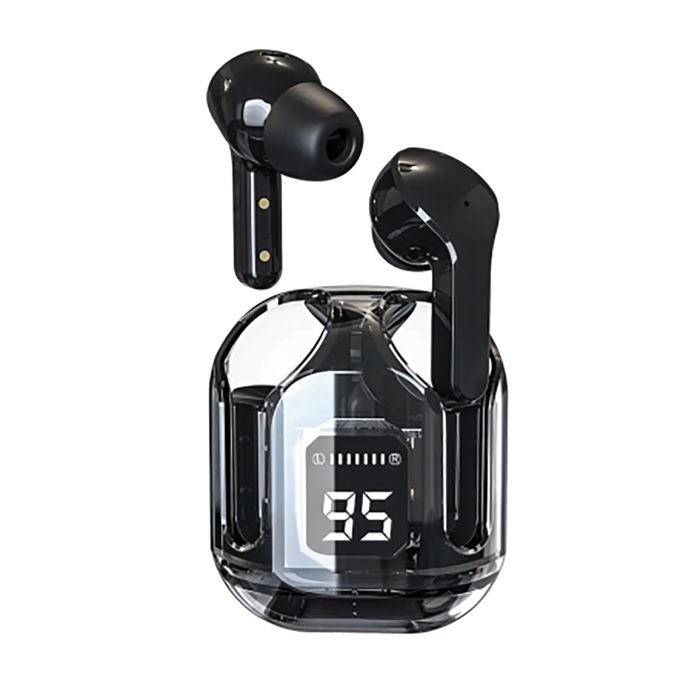 TWS sluchátka - Ledwood - Chrystal - Bluetooth 5.3 - LED displej - Černá