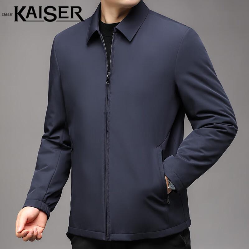 Kaiser Men's Winter Warm Lapel Jacket with Rabbit Fur Lining