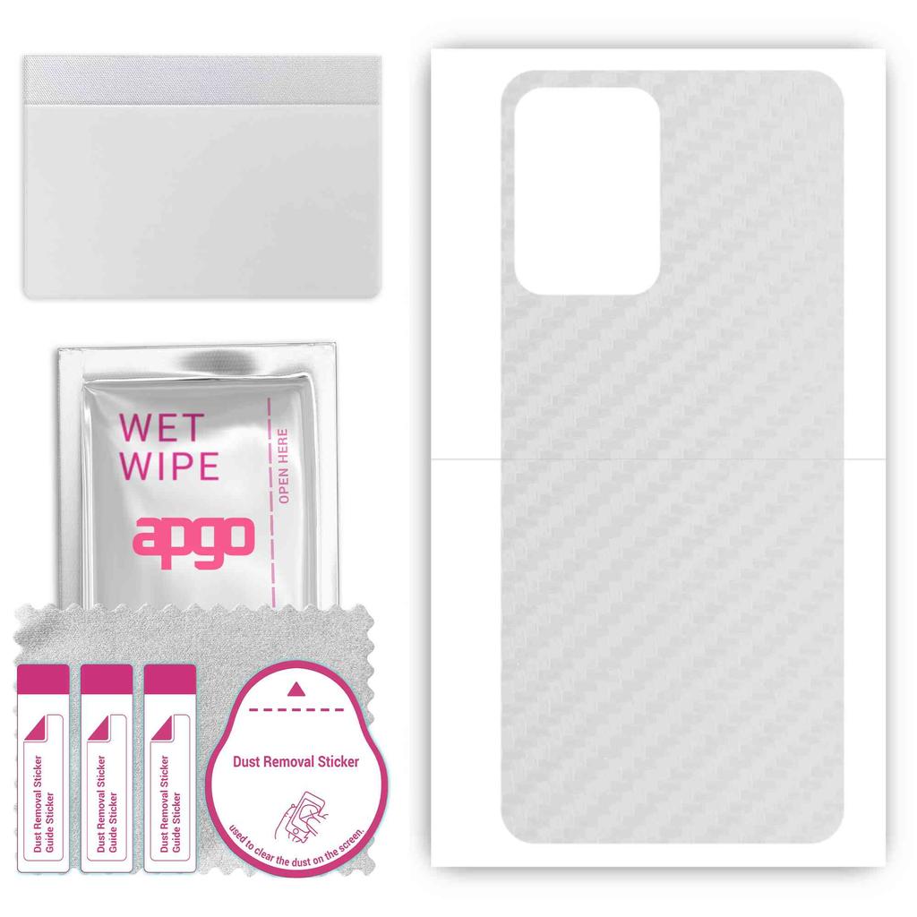 apgo Sticker protector de piele pentru spate compatibil cu Infinix Zero 5G, Folie Wrap, Folie, Vinil - Model Carbon Transparent