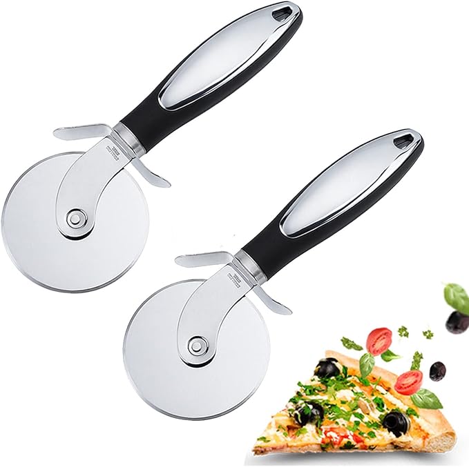 Stainless Steel Classic Pizza Wheel Pizza Wheel with Sharp Blade for Cutting Through Crusts