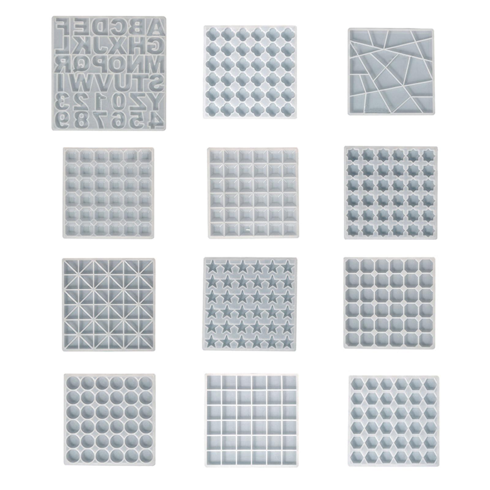

Alphabet Resin Silicone Molds for Epoxy,Resin Letter Molds Coaster Tray Silicone Mold Star/Round Epoxy Casting Molds 1
