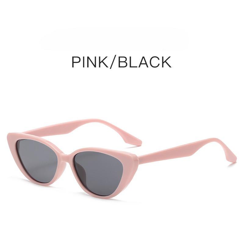 Pink Women Cat Eye Sunglasses Retro Small Frame Glasses Sun Protection Sun Glasses Fashion Shades Eyewear Uv400
