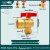 All-Copper Valve Manifold: Three-Way Union, Male/Female Thread Ball Valve for Underfloor Heating and Wall-Hung Boilers