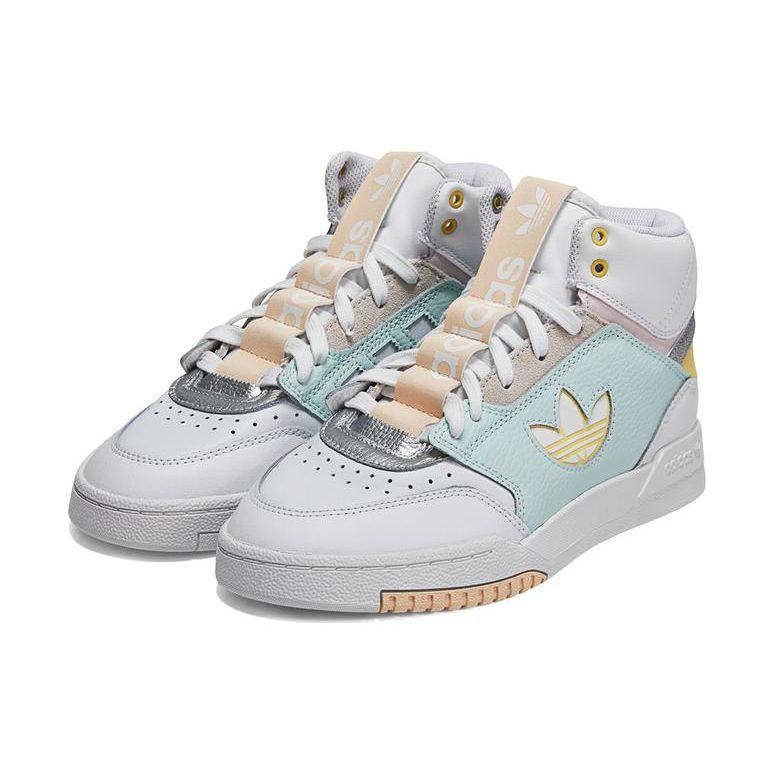Adidas Originals Drop Step Retro Casual High-Top Skate Shoes Women Sneakers White Blue GW1759