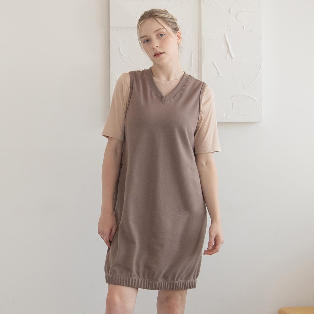 DURAN Comfy V-Neck Vest Dress Dtf3W-5109 3Colors