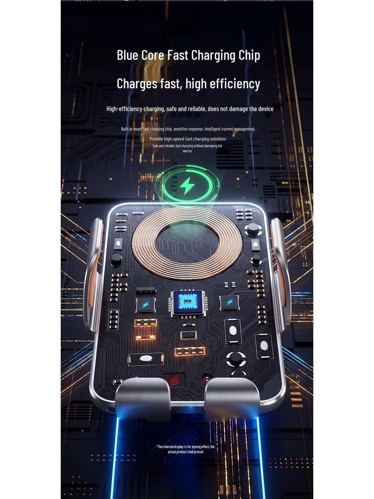 Wireless Charging Car Mount with Auto-Clamp for Mobile Phones
