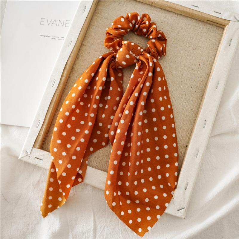 New Style Dotted Ribbon Large Braided Hair Ring Women's Adjustable Detachable Fabric Head Accessory