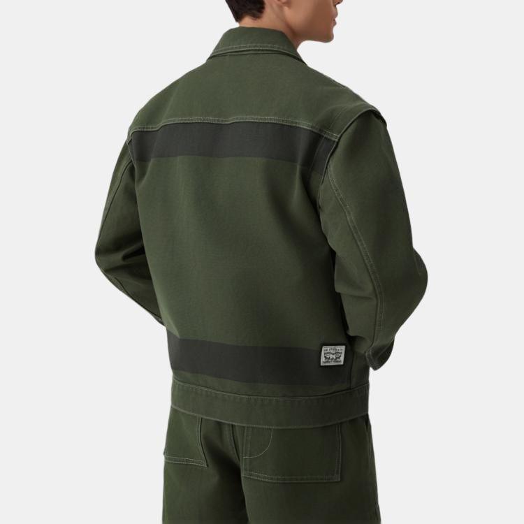 Levis Casual Cómoda Simple Bloque de Color Chaqueta Vaquera de Manga Larga de un Solo Botón Chaquetas para Hombre 004YW-0000