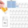 Set of 60 Plastic Bottles with Lids 15ml Capacity Transparent Dispenser Bottles Liquid Storage and Dispensing Bottle