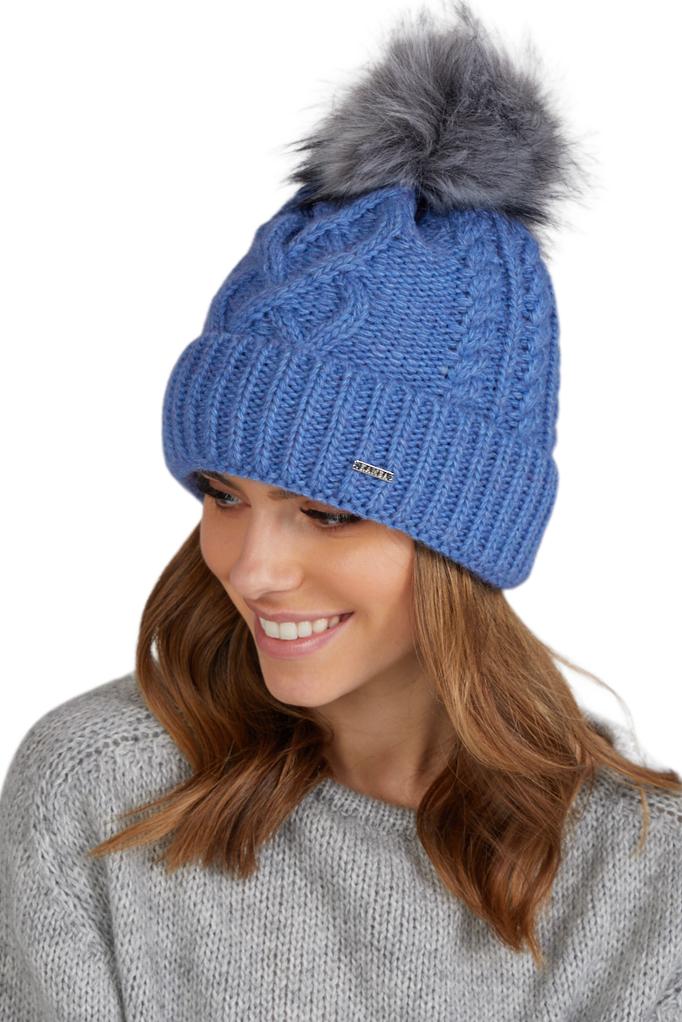 Torino Women' Winter Hat with Pompom, Blue