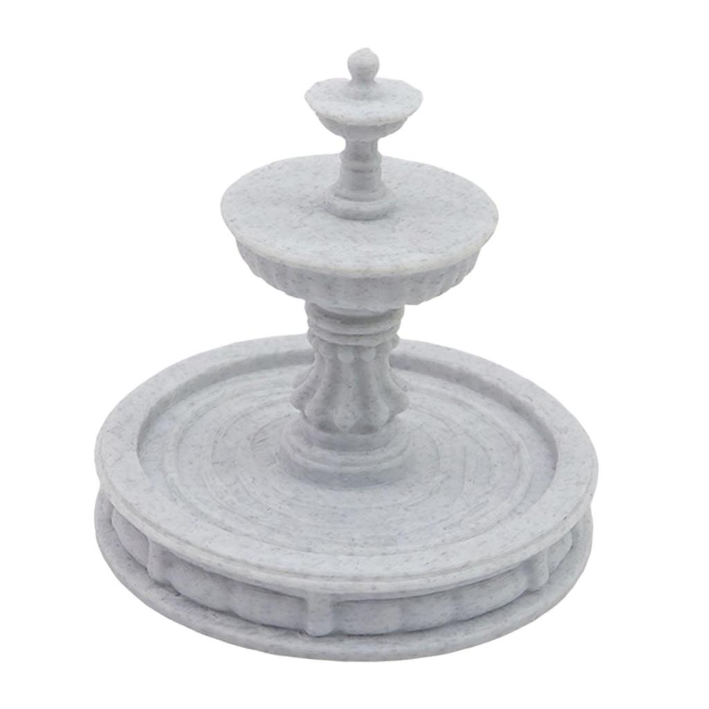 Miniature Decorative Fountain Model Accessory Potted Plant Decor Fairy Garden