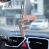 Bling Car Letter Charm Faux Crystal Letter Pendant Car Rear View Mirror Hanging Rhinestone Alphabet Ornament for Car Tree Accessory