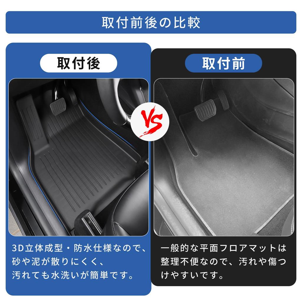 LUCKEASY 3D Floor Mats for Honda WRV DG5 March 2024 Cargo 3D TPE 3D Custom Easy Protective Set WRV WR-V (WR-V Model, - Present) - Tray, Material,