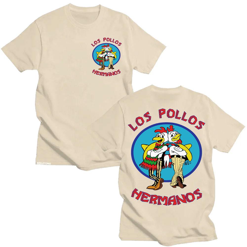 

Новые Летние Футболки 2026 года для Сериала Во все тяжкие Los Pollos Hermanos Смешные Братья-Курицы Унисекс Женская Футболка Популярная Уличная Одежда L