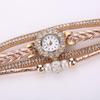 Women Fashion Quartz Wrist Vintage Weave Wrap Watch Bracelet