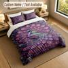 Set de Lenjerie de Pat Decorativ Personalizat 3 Bucăți Temă Text și Nume Personalizate 1 Cearșaf 2 Fețe de Pernă Lenjerie de Pat pentru Casă 1 Buc