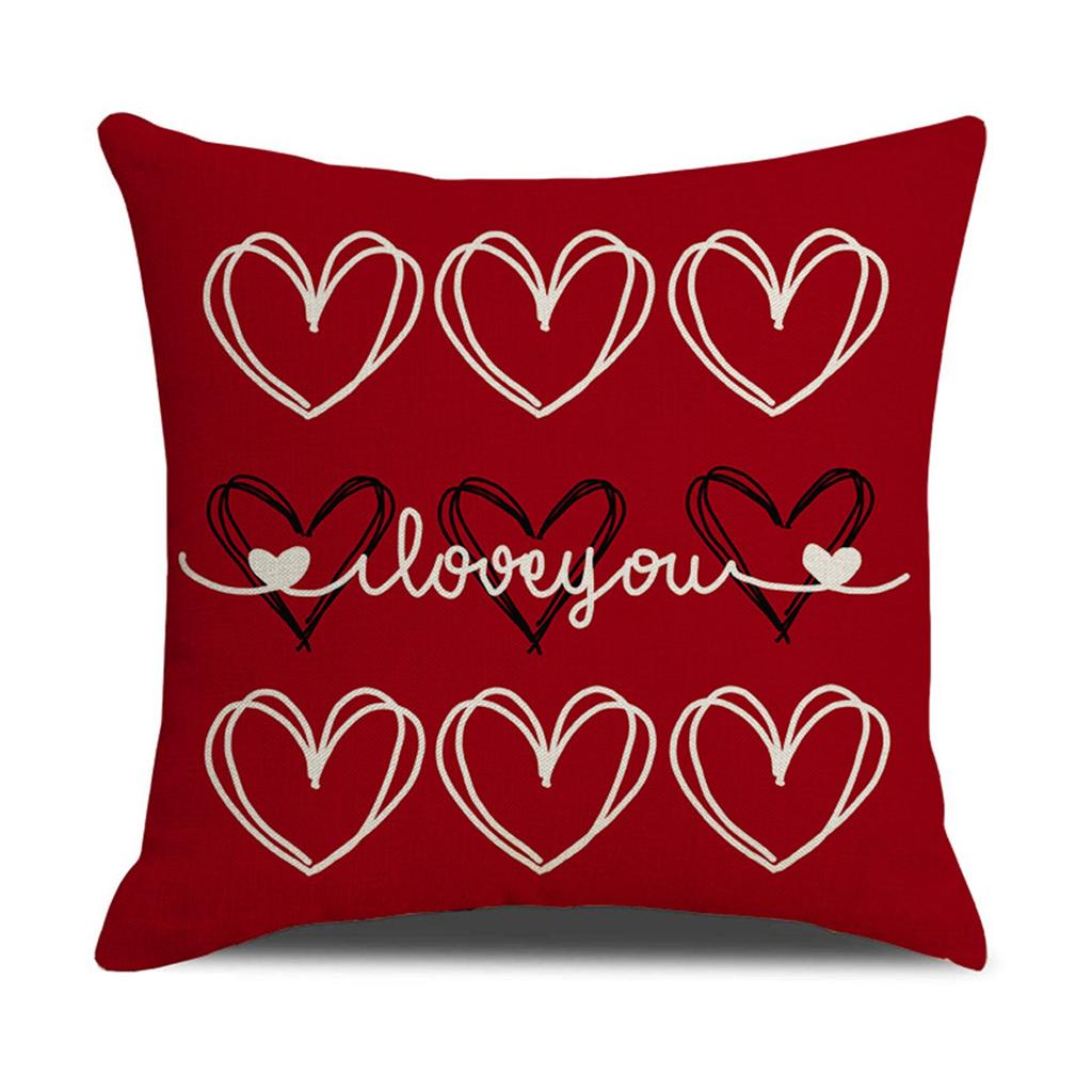 Valentines Day -ow Covers 18x18 Set Of 4 Love Heart Valentines Day Throw Pillows Decorative Cushion Cases Valentine Decorations