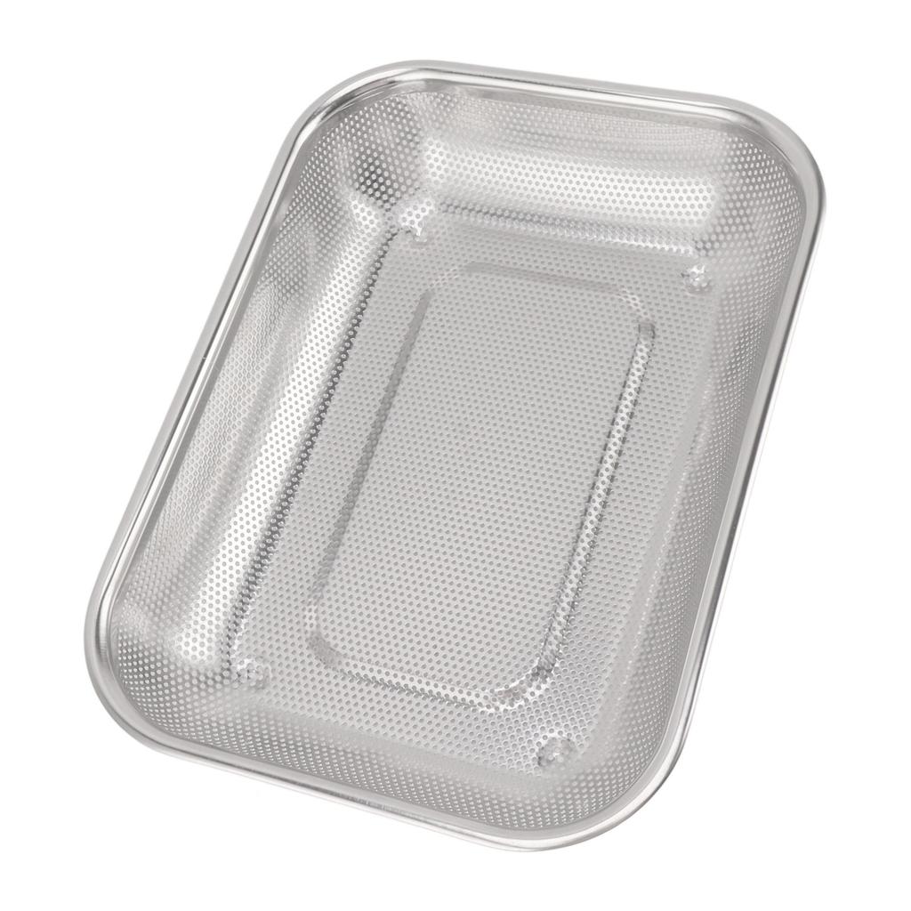 Obdélníkový cedník na ovoce a zeleninu Nerezový cedník Obdélníkový síťovaný koš na olej