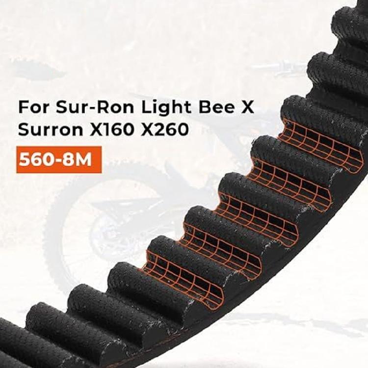560-8M Motorcycle Drive Belt with Highly Strength Upgraded Power Transmission Easy Installation Replacement Timing Belt