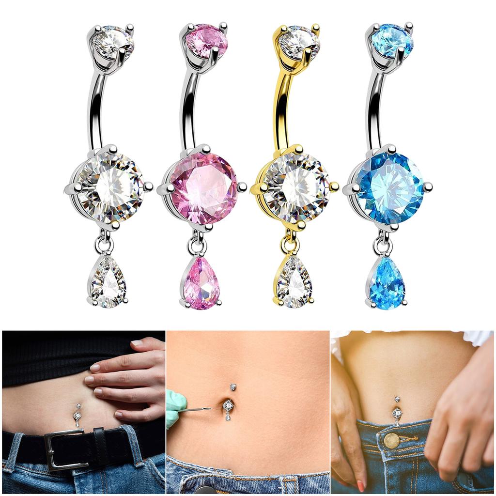 Modern Belly Piercing Jewelry Ergonomic Body Jewelry Multiple Color Option Stainless Steel Texture for Day Night Wear