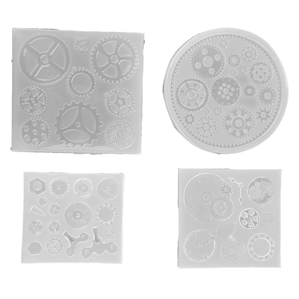 Gear Shaped Silicone Mold,   3D Chocolate Cake Fondant Mold for Resin Jewelry Pendant Decoration