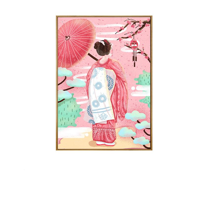 Chinese Style Ukiyo-e Japanese Canvas Painting Japanese Figure Posters Wall Art Restaurant Sushi Restaurant Living Room Decor