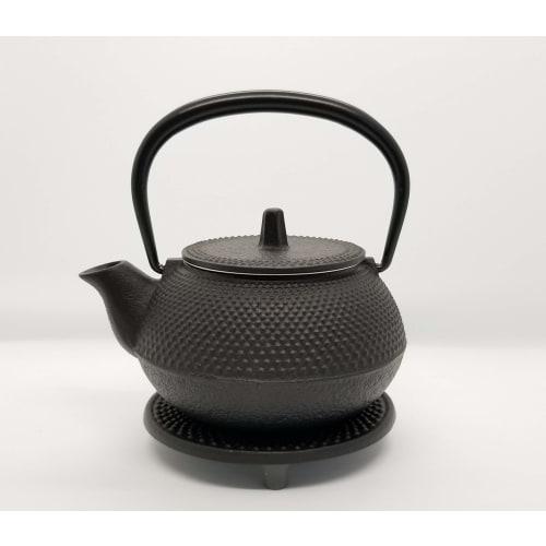 Iwachu Iron Teapot and Teapot Set, 3-Type New Arare Set, Black Finish, 0.32L, No Enamel, Suitable for Direct Heat, Nanbu Ironware, 16105