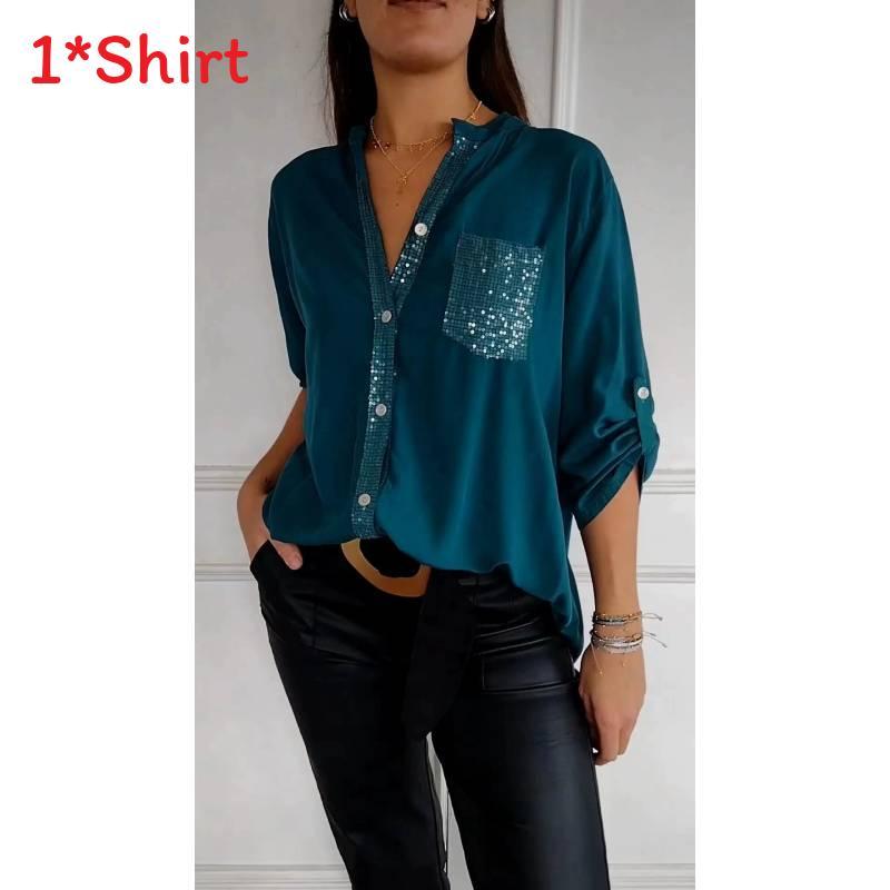 Womens Business Shirt With Pocket And Noniron Polyester For Office Wear