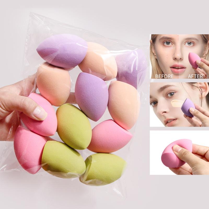12 pcs Professional Makeup Sponge Set Latex Free Foundation Puff 3D Hydrophilic Beauty Blender for Flawless Finish