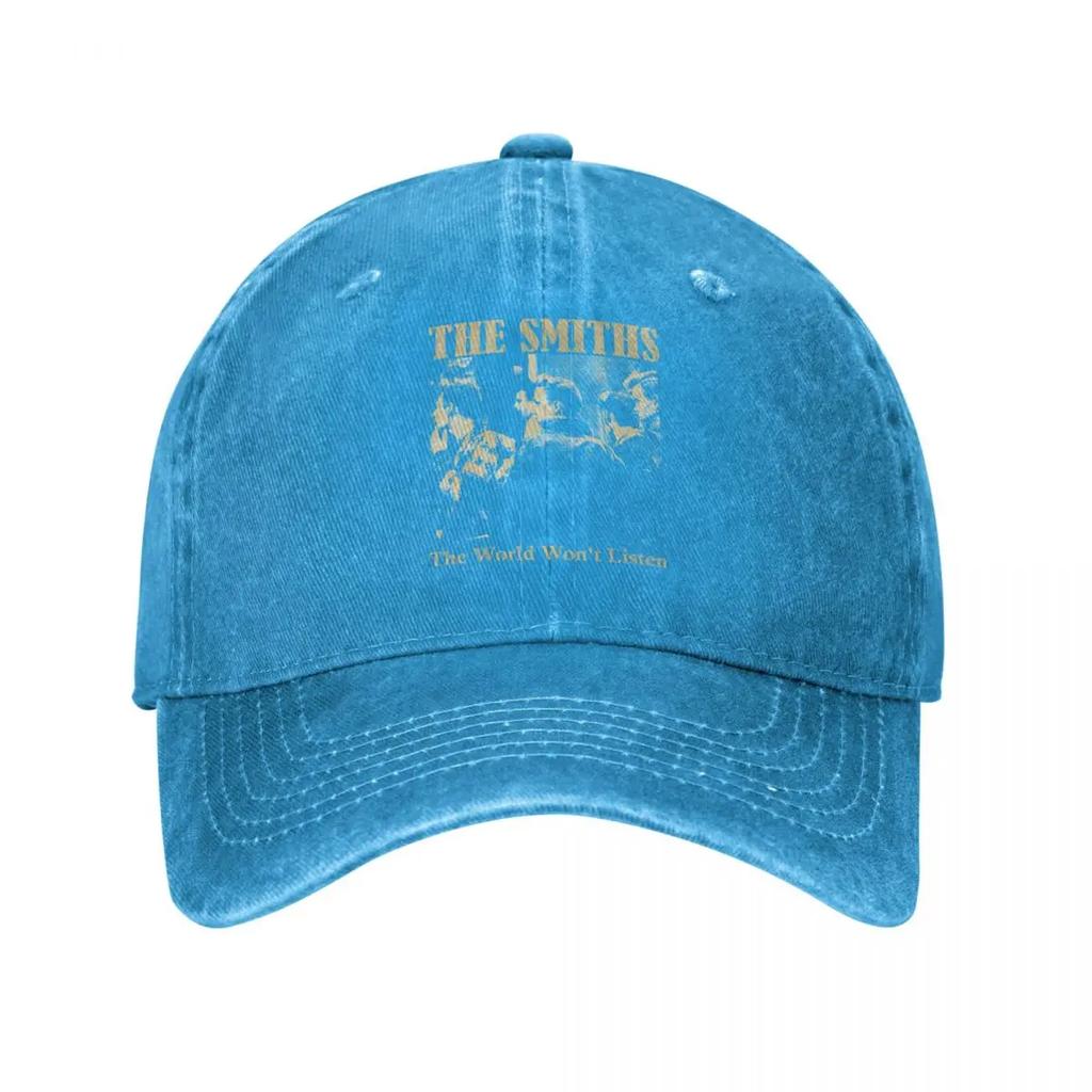 Vintage The Smiths Baseball Cap Unisex Distressed Denim Headwear 1980 Morrissey Outdoor All Seasons Travel Dárkové klobouky Cap