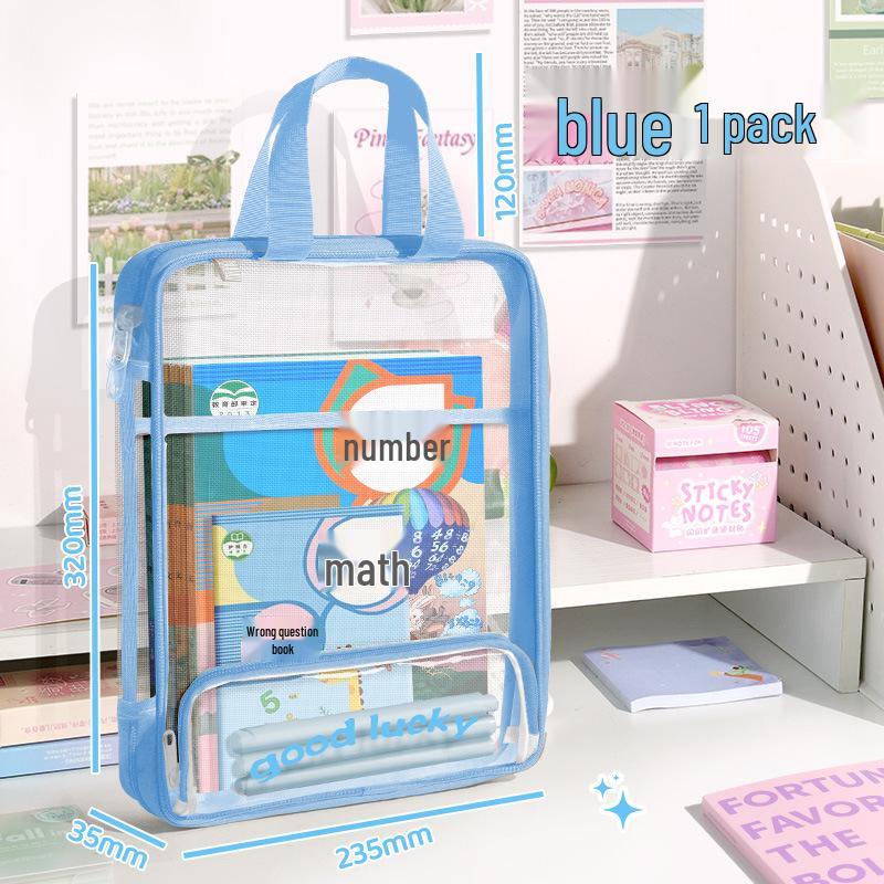 Busta Portadocumenti Trasparente con Zip 180° Baiyi - Organizer per Studenti ad Alta Capacità