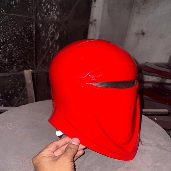 Red Royal Guard Helmet  Sci-Fi Cosplay Armor Mask Collector Display Prop
