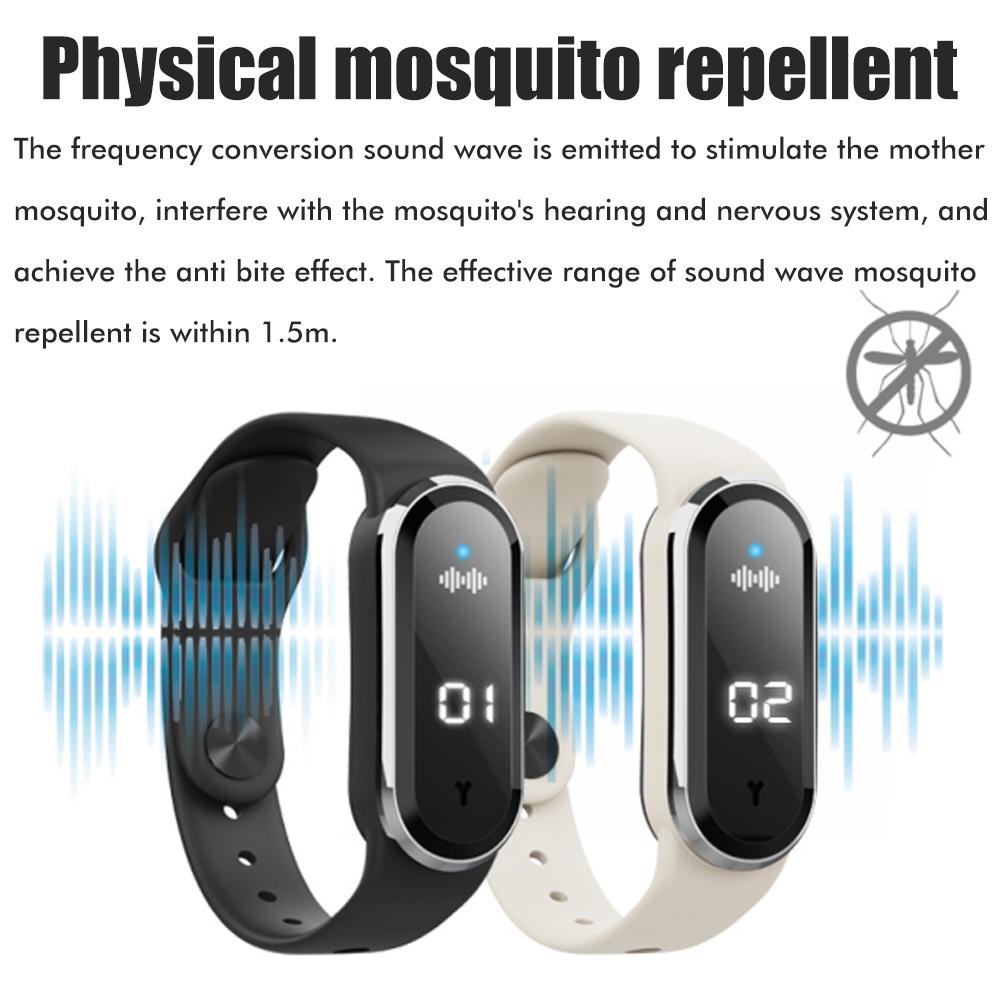 Mosquito Repellent Watch Ultrasonic Mosquito Repellent Bracelet Rechargeable Anti Mosquito Repeller