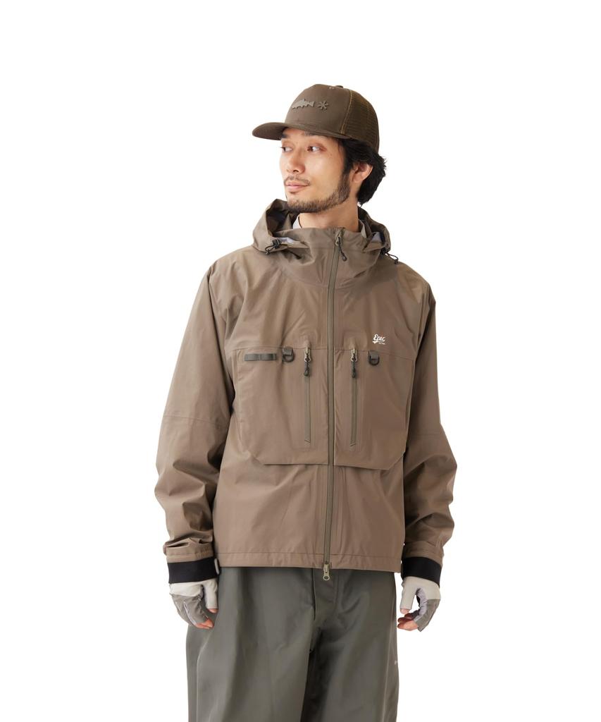 Snow Peak Clinton Rain Jacket Rain Jacket Raincoat GREIGE L EP-JK-26SU001 Men's Women's