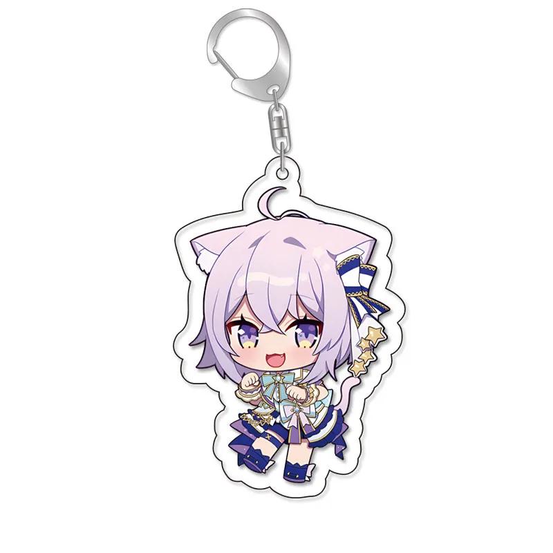 Lovelive Vtuber Nakiri Ayame Shirakami Fubuki Minato Aqua Gawr Gura Cute Cartoon Keychain Kawaii Keyring Bag Parts & Trendy Gift