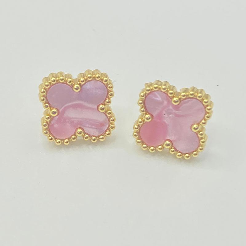 High-end Fashion Lucky Four-leaf Clover Titanium Steel Earrings Light Luxury Earrings New Versatile Women's Earrings
