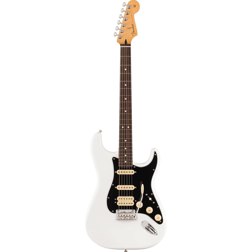 Fender Player II Stratocaster HSS Electric Guitar Rosewood Fingerboard Polar White with Soft Case