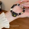 Retro Black Big-Eyed Cat Beaded Bracelet - Simple, Unique, and Versatile Style for Best Friends
