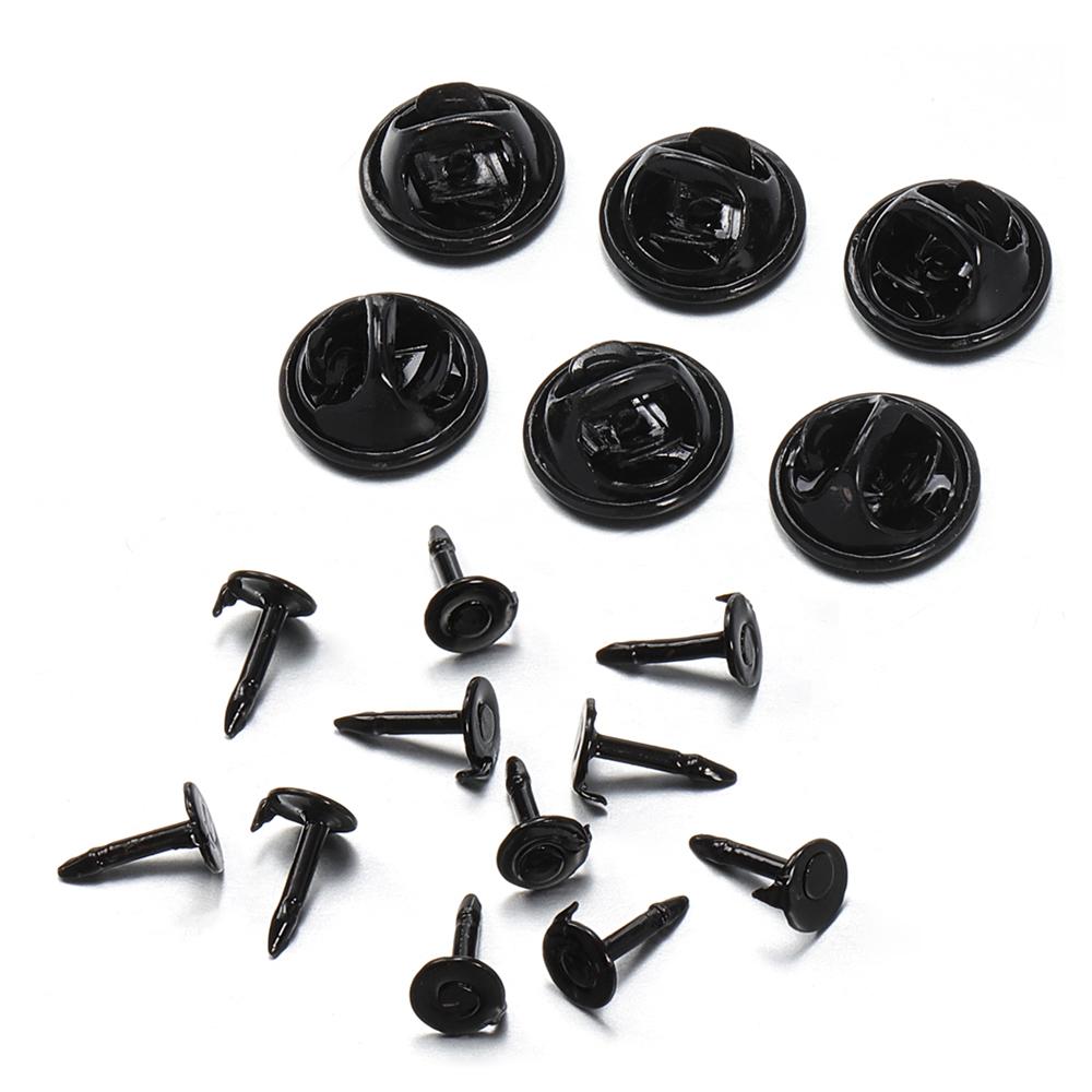 50 Jeux Broches Attaches Bouton Fermoir Papillon Support Badge à Pression Attache Broche Clou Attaches pour Bijoux DIY