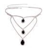 Elegant Necklace Thick Chain Necklace Crystal Water Drop Necklace Pendant Necklace Perfect for Stylish Women Present