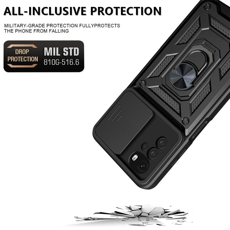 For Motorola Moto G22 Case Car Magnetic Ring Armor Shockproof Case For Moto G22 G 22 4G Stand Push Pull Camera Protect Cover