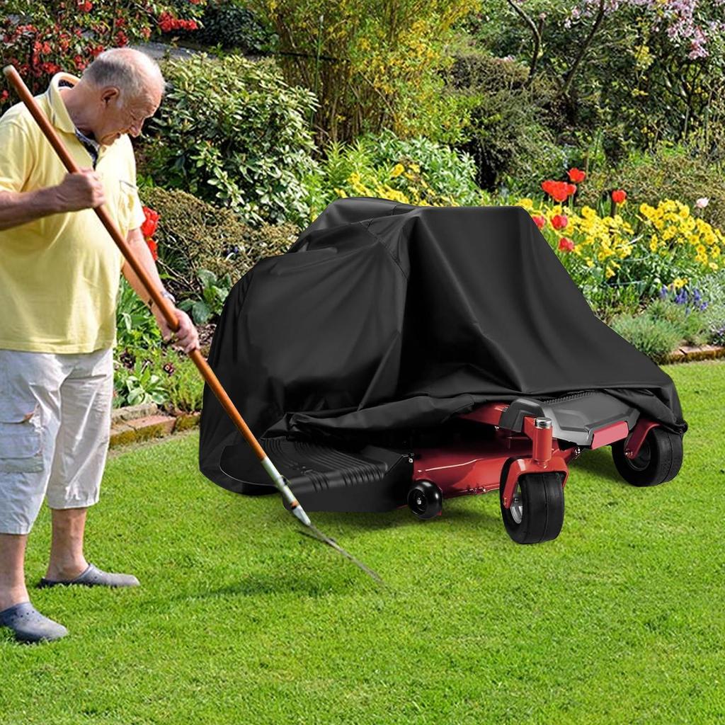 Lawn Mower Dust Cover 182x111x116cm Oxford Cloth Garden Tractor Storage Cover Tractor Parts Storage Accessories for Rain Mowing