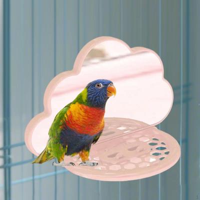 Espejo de juguete para loros y pájaros, multifuncional y resistente, ideal para guacamayos grises africanos.